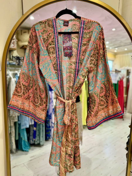 Indian Silk Long Kimono | Various Colours