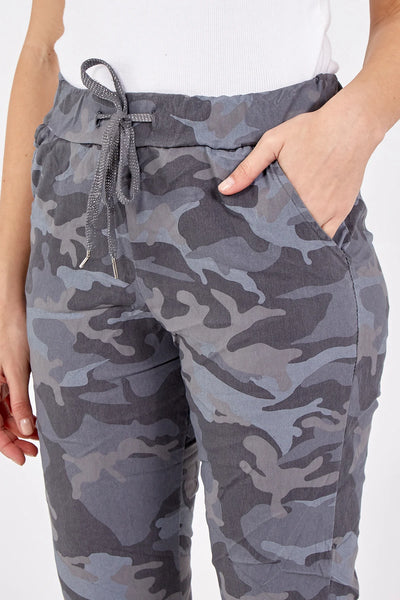 Magic Trousers | Camo Print Blue