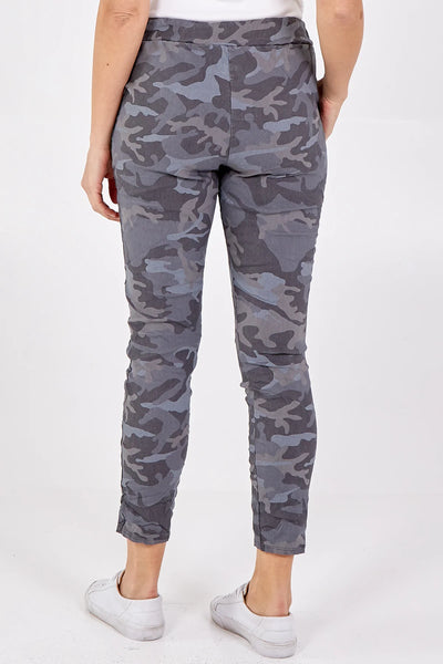 Magic Trousers | Camo Print Blue