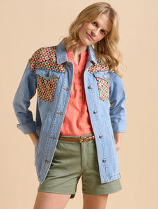 Patchwork Embroidered Denim Shirt
