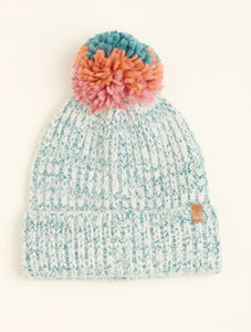 Multicoloured Pom Knitted Beanie