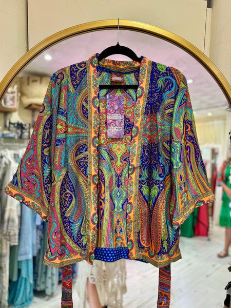 Indian Silk Short Kimono | Various Colours