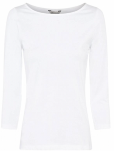 Great Plains Hollie Core Organic 3/4 Sleeve Top | White