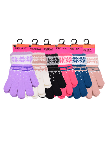 Kids Flower dots Thermal Gloves