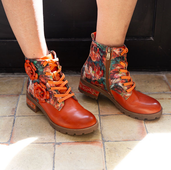 Laura Vita | Cocrailo 47 Ankle Boot | Orange