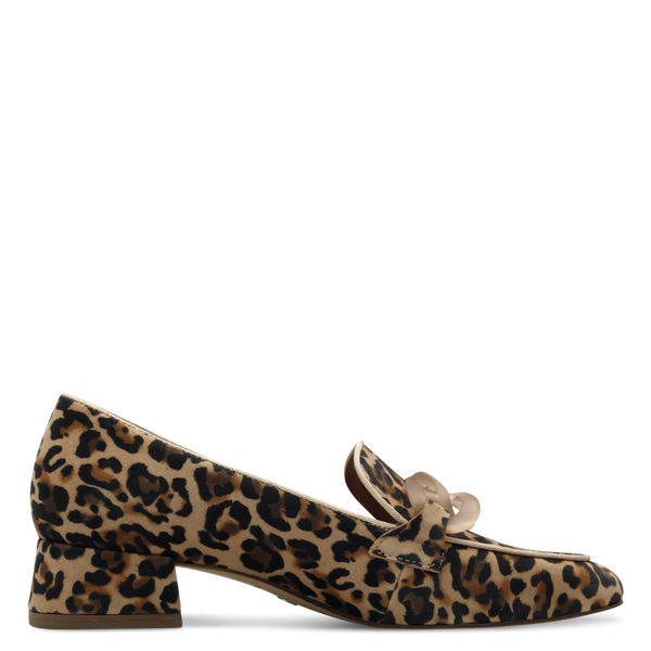 Tamaris | Leopard Heeled Loafer | 24305