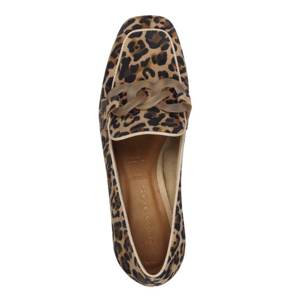 Tamaris | Leopard Heeled Loafer | 24305