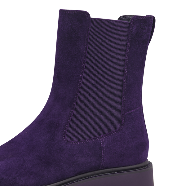 Tamaris Chunky Chelsea Ankle Boot | 25477 | Purple Nubuck