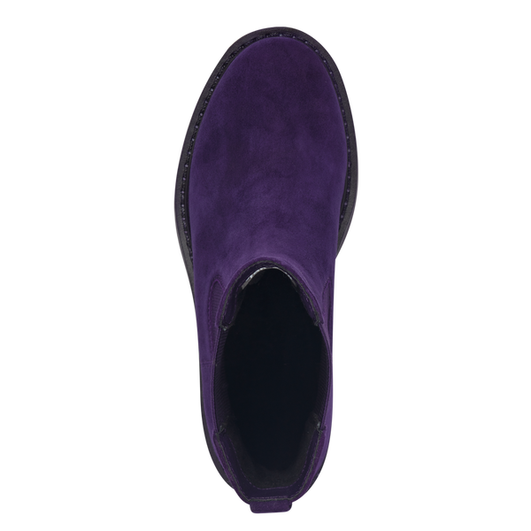 Tamaris Chunky Chelsea Ankle Boot | 25477 | Purple Nubuck