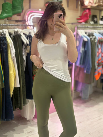 Energy Body Sculpting Leggings | Olive Green