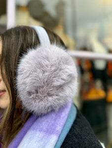 Luxury Fluffy Faux Fur Earmuffs | Pale Lilac