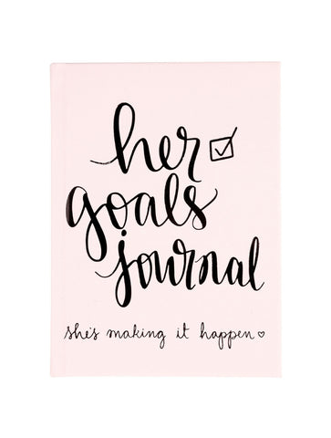 Eccolo | Her Goals Guided Hardcover Journal | Pink