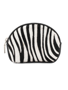 Animal Print Leather Zip Purse | Zebra Print