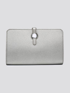 Long Purse/Clutch | Metallic Grey