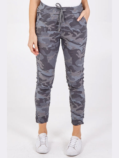 Magic Trousers | Camo Print Blue