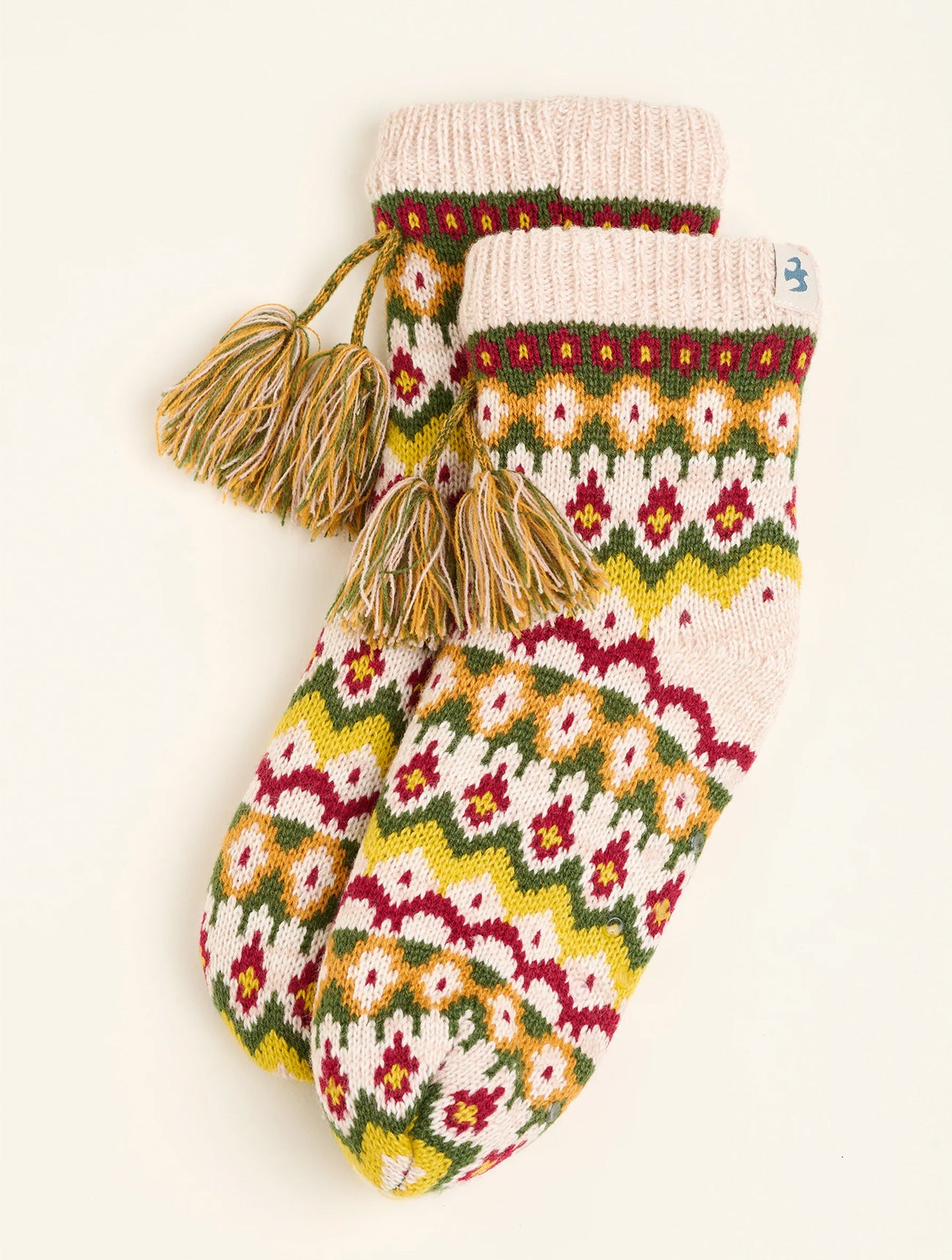 Fairisle Knitted Slipper Socks | Multi