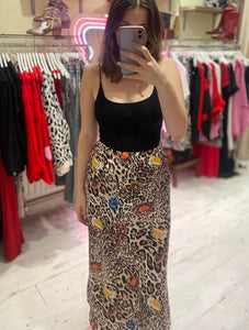 Zadie Animal Print Satin Skirt | Seaside Fun